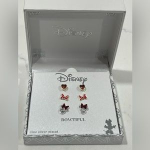 Disney Minnie mouse earrings set of three